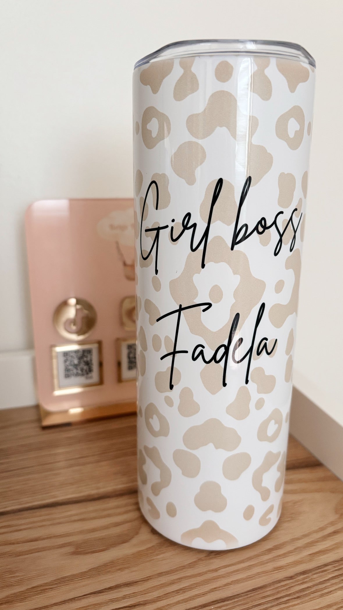 Gobelet Tumbler motif léopard