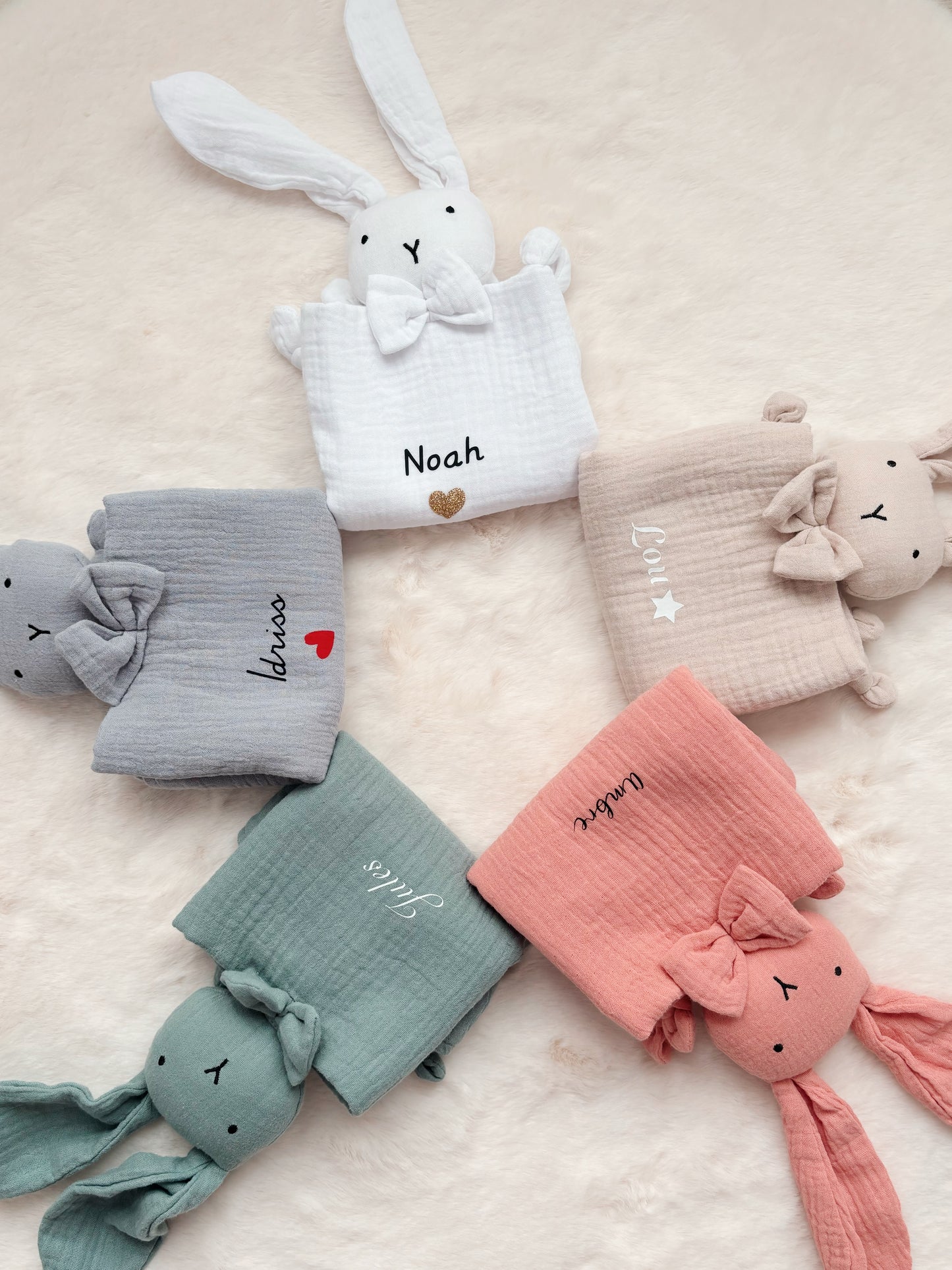 Doudou lapin à personnaliser