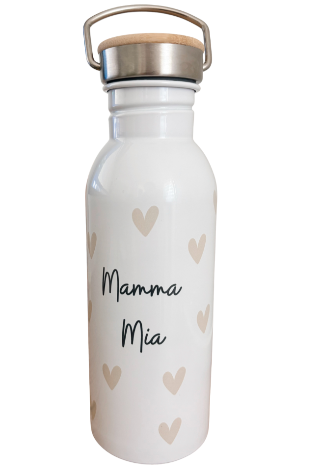 Gourde Isotherme Inox 500 ml – Bouchon Bambou Personnalisable