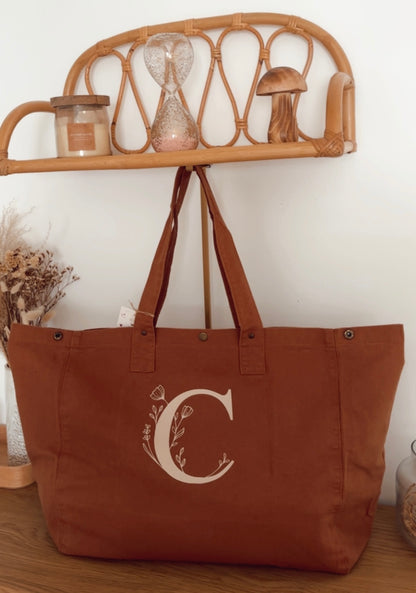 Sac cabas en coton délavé personnalisable – 38 L