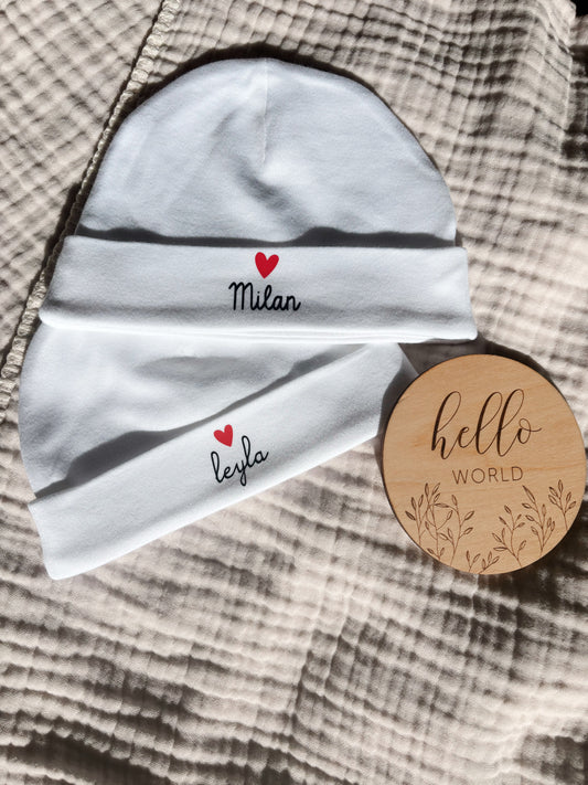 Bonnet de naissance personnalisé