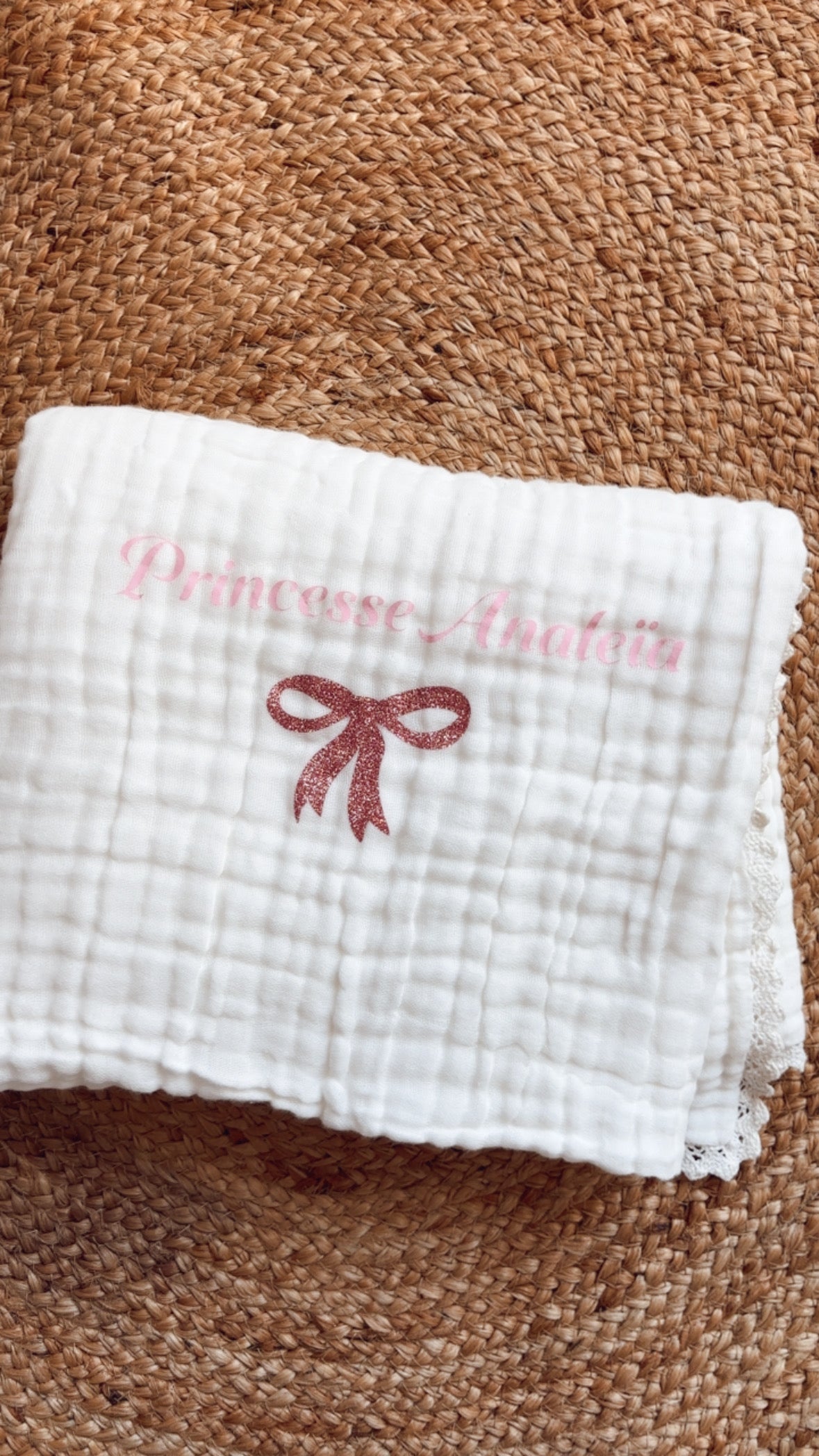 Couverture à  personnaliser en gaze de coton
