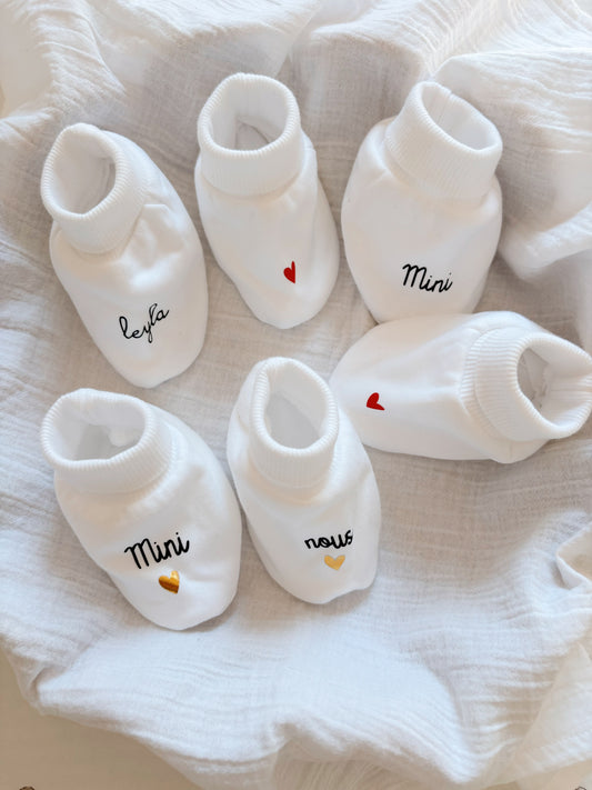 Chaussons montants bébé en coton