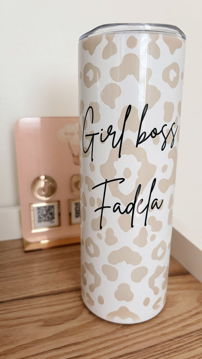 Gobelet Tumbler motif léopard