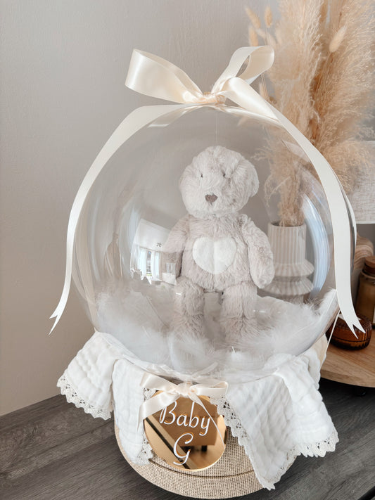 Ballon bulle Premium avec couverture incluse – Cadeau naissance personnalisé