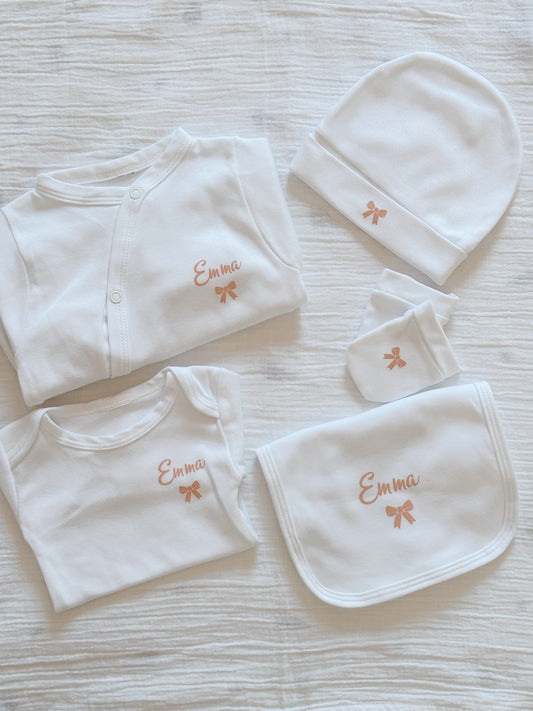 Tenue de naissance en coton personnalisée