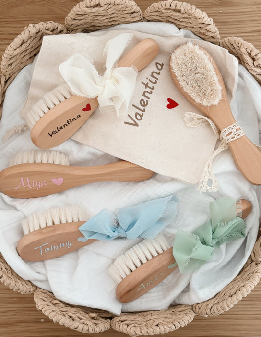 Brosse bébé avec pochon personnalisé