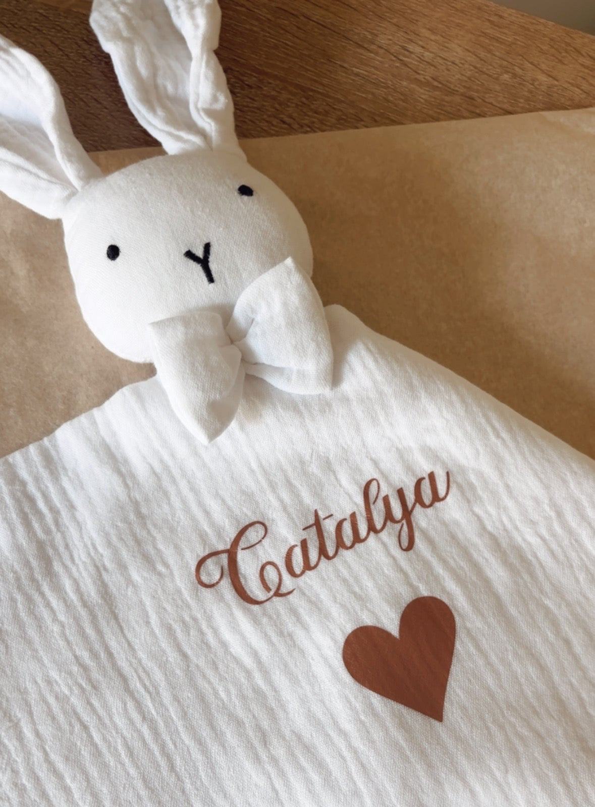 Doudou lapin à personnaliser
