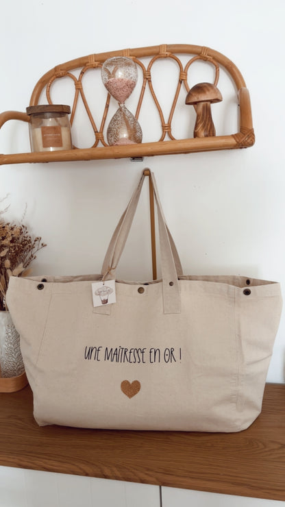Sac cabas en coton délavé personnalisable – 38 L