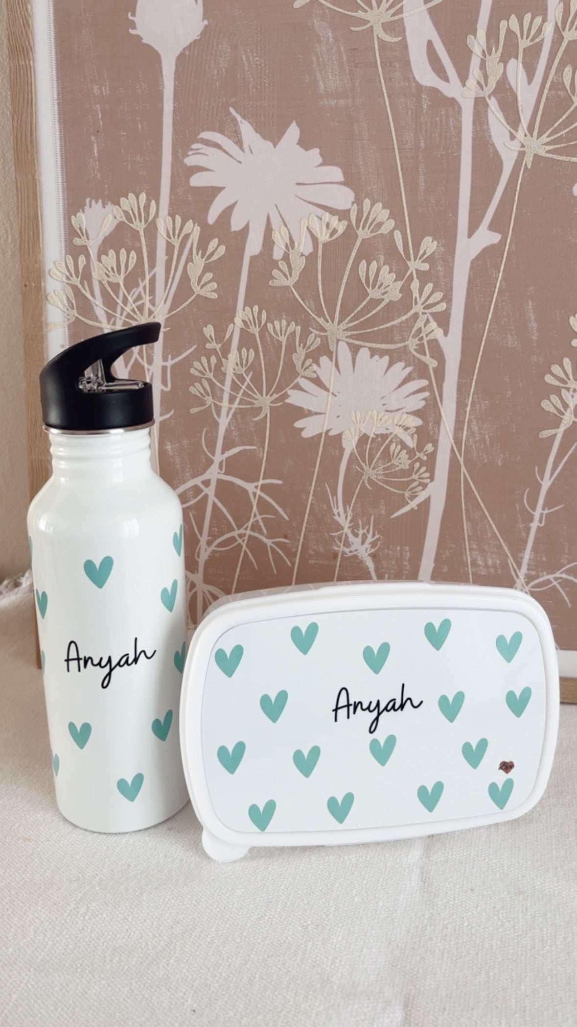 Kit Gourde inox 600 ml & Lunchbox  Enfant personnalisables
