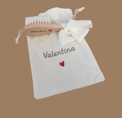 Brosse bébé avec pochon personnalisé