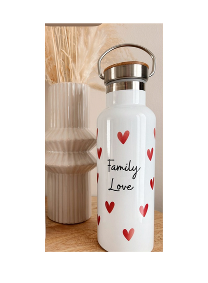 Gourde Isotherme Inox 500 ml – Bouchon Bambou Personnalisable