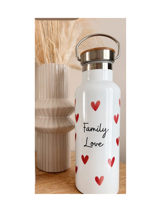 Gourde Isotherme Inox 500 ml – Bouchon Bambou Personnalisable