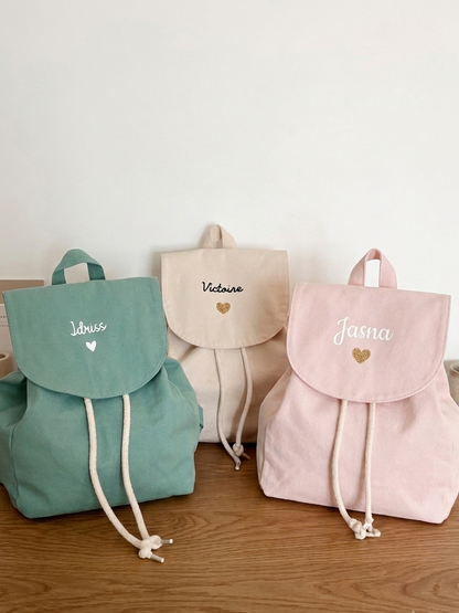Sac à dos enfant en coton organique – Personnalisable