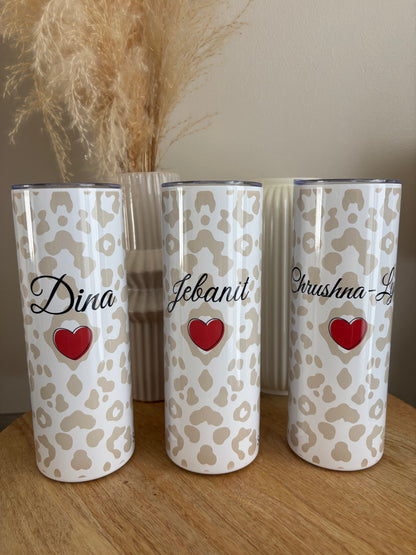 Gobelet Tumbler motif léopard