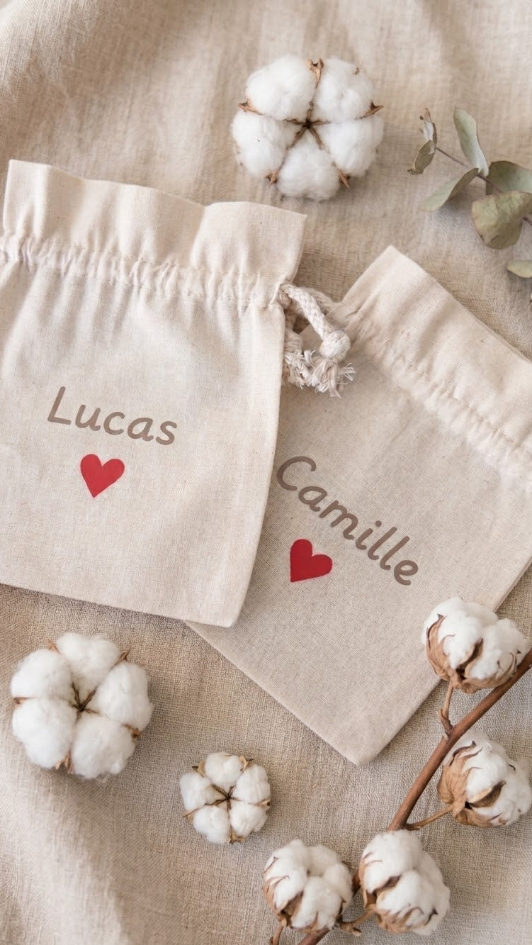 Pochon en coton personnalisé