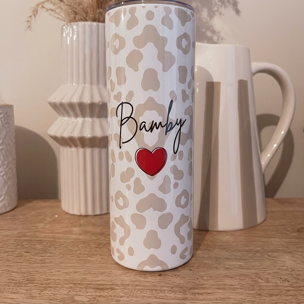 Gobelet Tumbler motif léopard