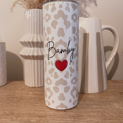 Gobelet Tumbler motif léopard