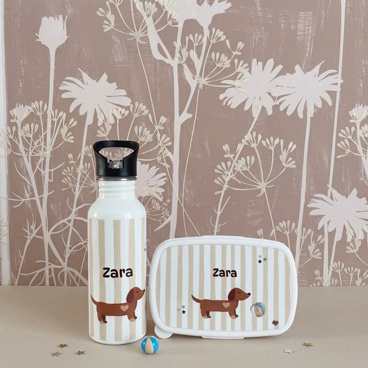 Kit Gourde inox 600 ml & Lunchbox  Enfant personnalisables